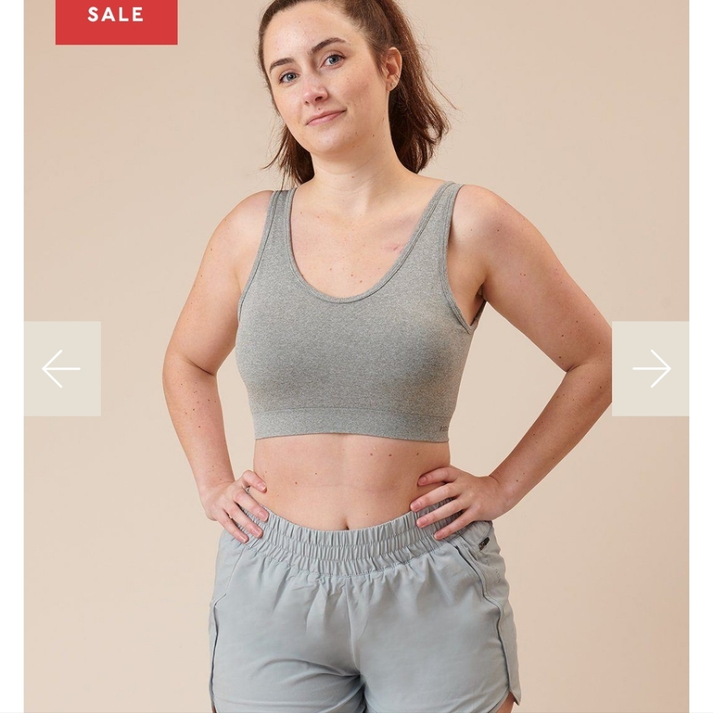 Paragon Native Scoop Back Heather Gray Bra